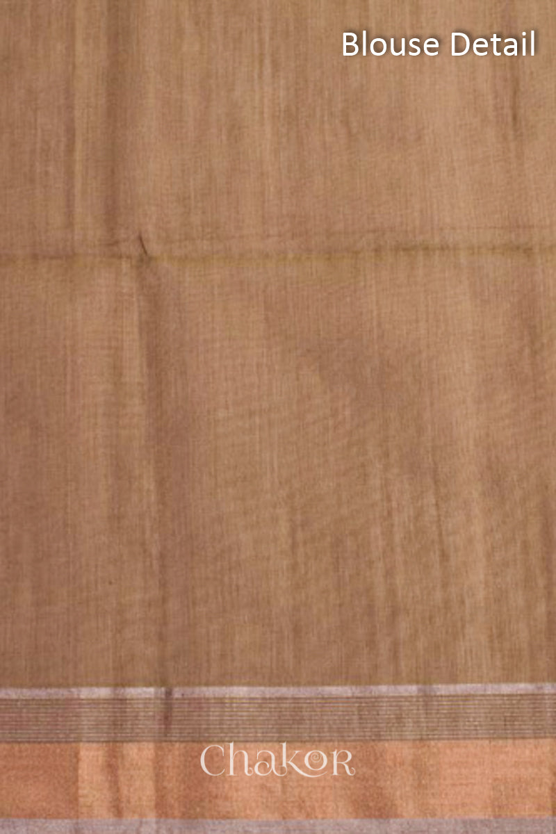 Plum Chanderi Silk Cotton Saree