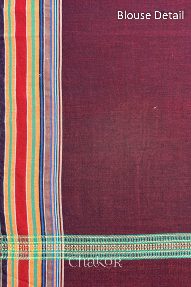 Handloom Black Bhujodi Cotton Saree by Chakor.
