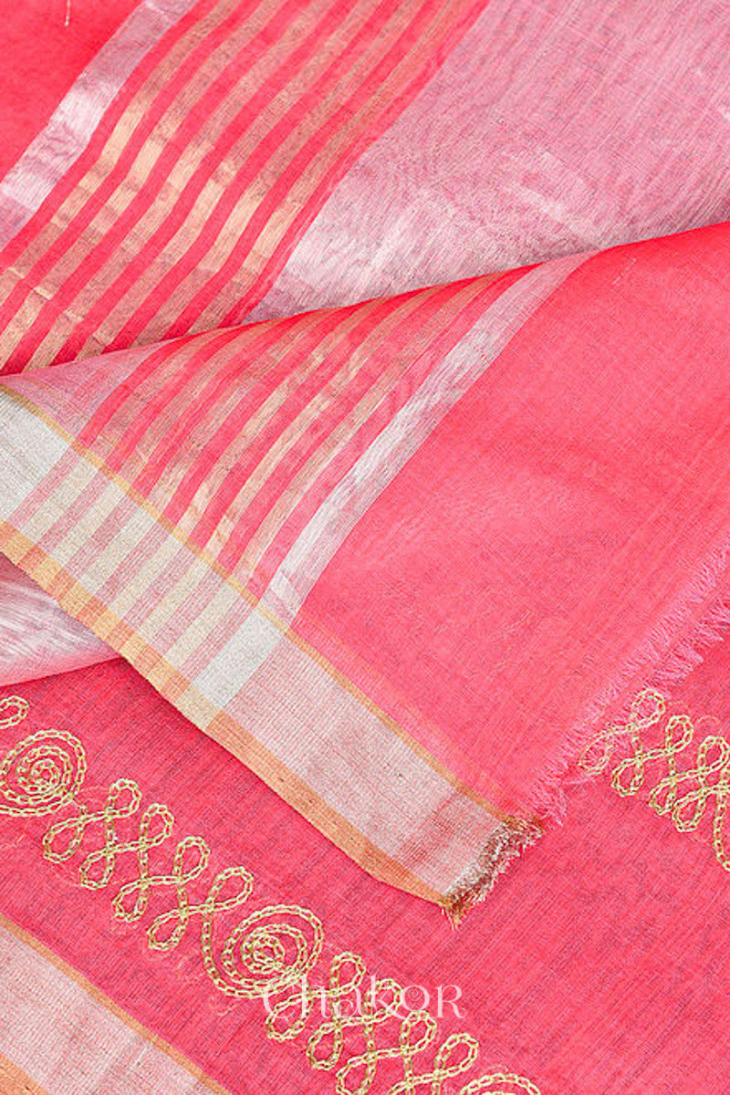 Fuschia Chanderi Silk Cotton Dupatta