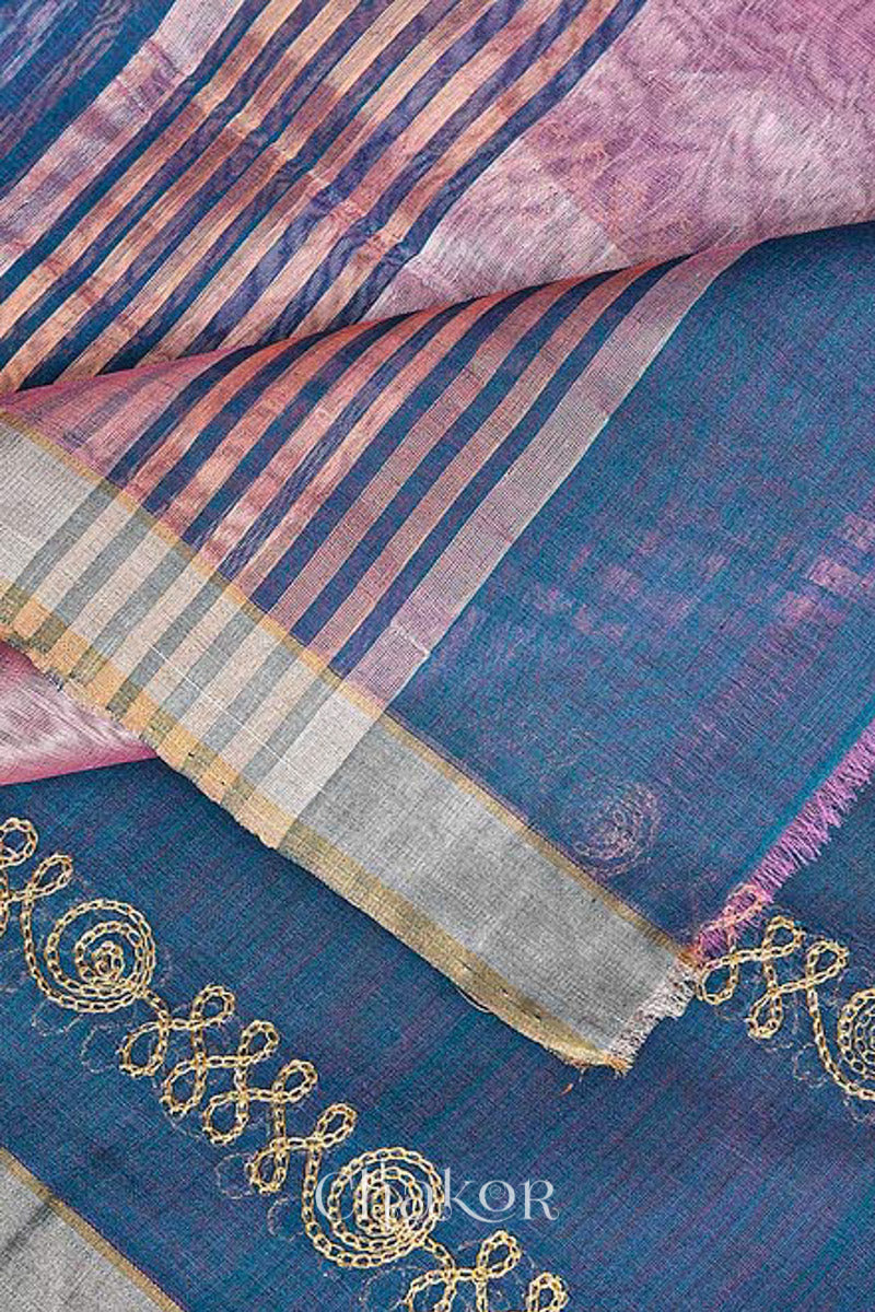 Blue Chanderi Silk Cotton Dupatta