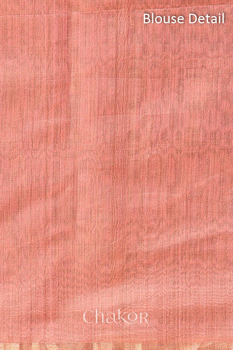 Chakor's Traditional Pink Chanderi silk cotton saree with sequins embroidery.