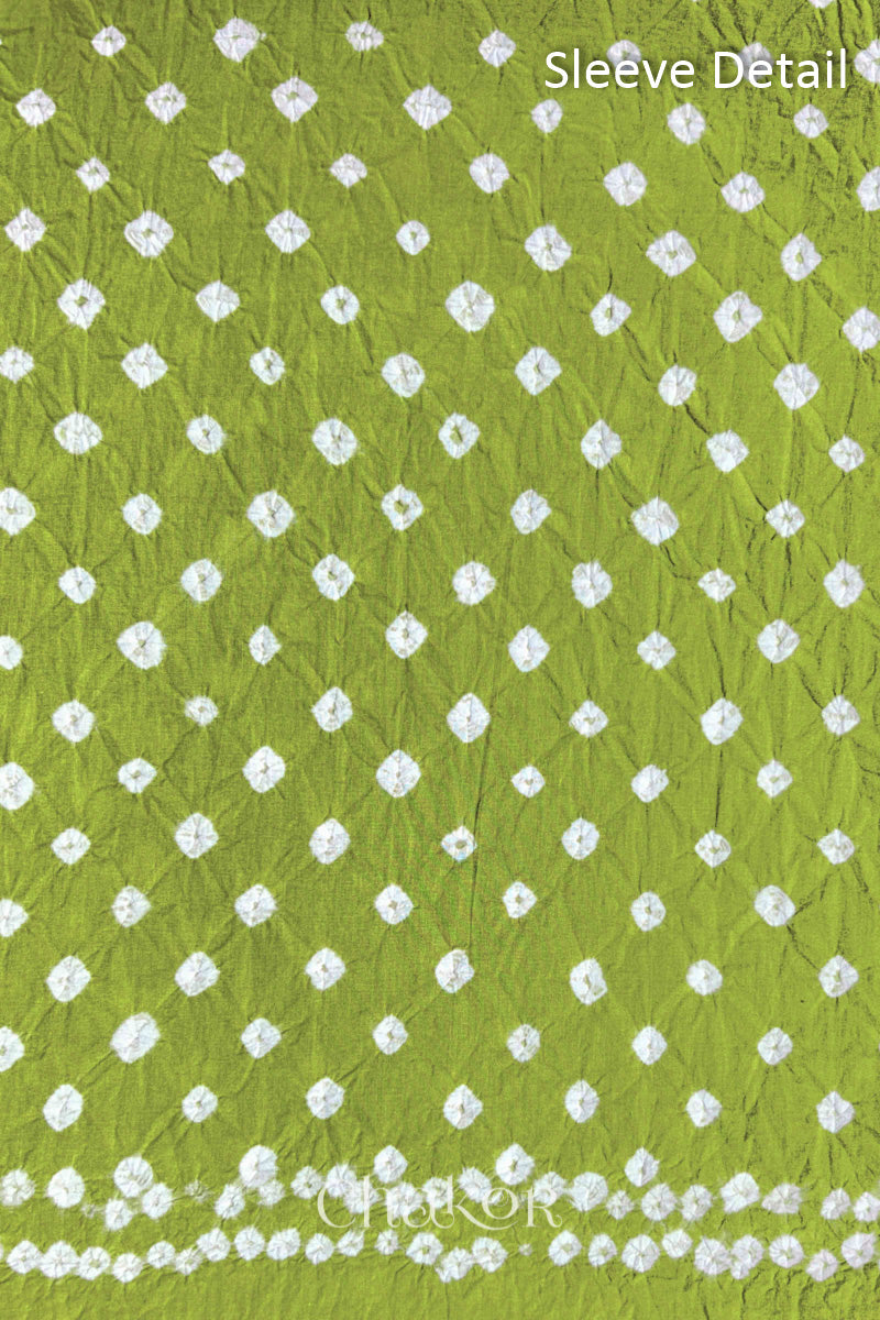 Plain Green cotton bottom fabric included in the unstitched suit set.
