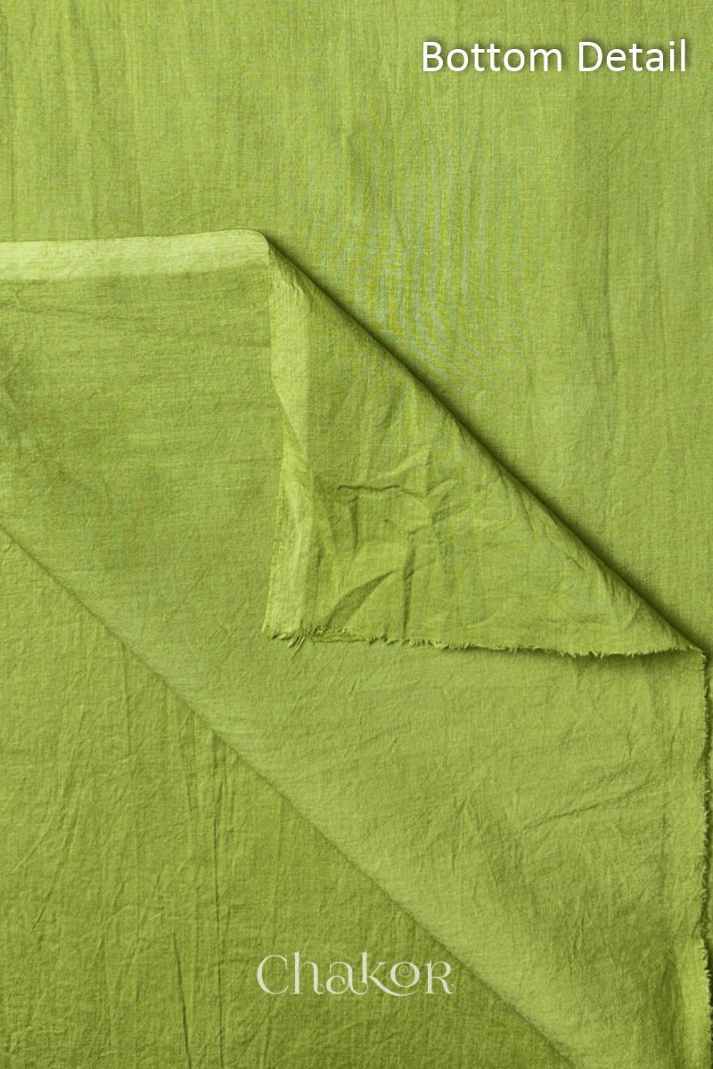 Plain Green cotton bottom fabric included in the unstitched suit set.
