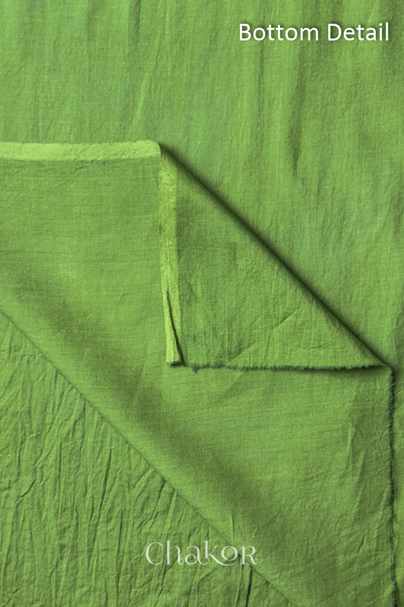 Plain Green cotton bottom fabric included in the unstitched suit set.
