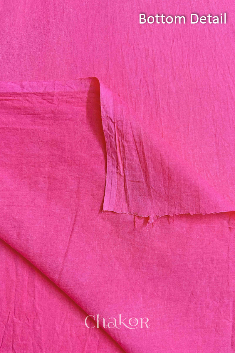 Plain Pink cotton bottom fabric included in the unstitched suit set.
