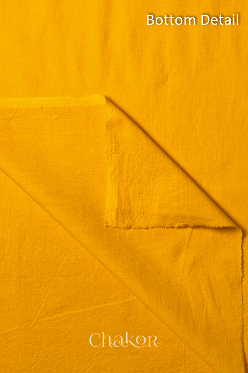 Plain Yellow cotton bottom fabric included in the unstitched suit set.
