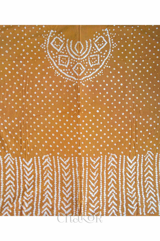 Mustard Bandhani Cotton Blouse Fabric