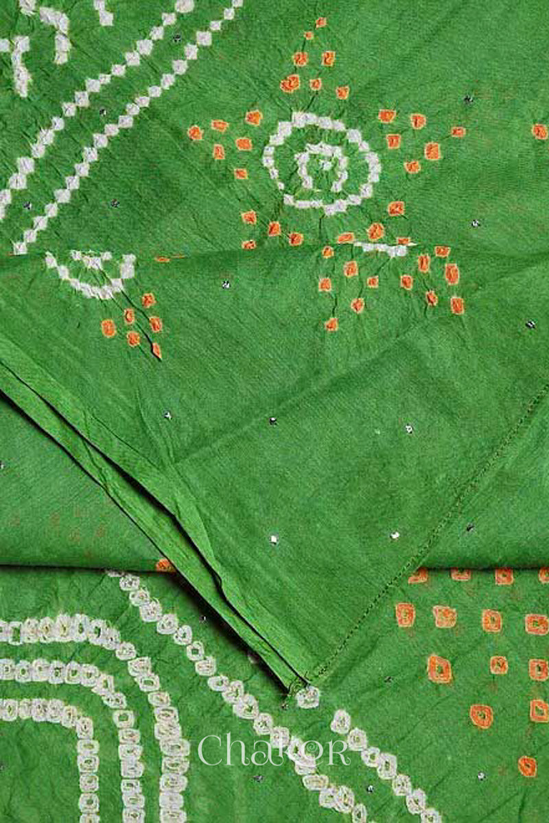 Mehendi Bandhani Mul Cotton Dupatta