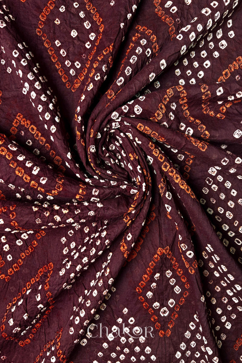 Soft mercerised mulmul cotton texture with handcrafted Bandhani tie dye design.
