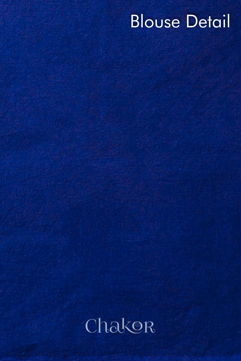 Traditional Navy Bandhani Mul Cotton Saree by Chakor.
